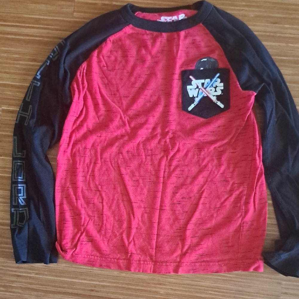 Red and Black Star Wars Long Sleeve Shirt